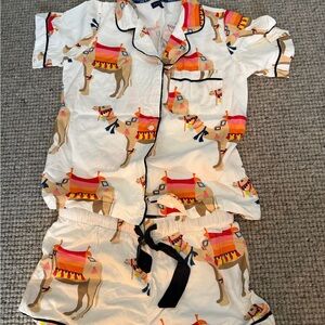 Katie Kime Camel Print Pajama set, size small
